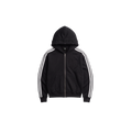 STRIPES ZIP HOODIE BLACK