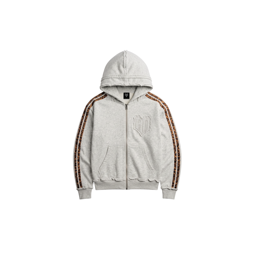 GLAMOUR ZIP HOODIE GREY
