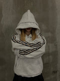 GLAMOUR TRACK HOODIE GREY
