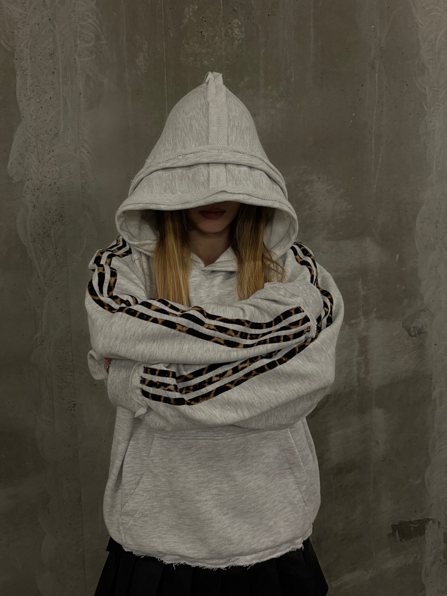 GLAMOUR TRACK HOODIE GREY