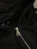 GLAMOUR ZIP HOODIE BLACK