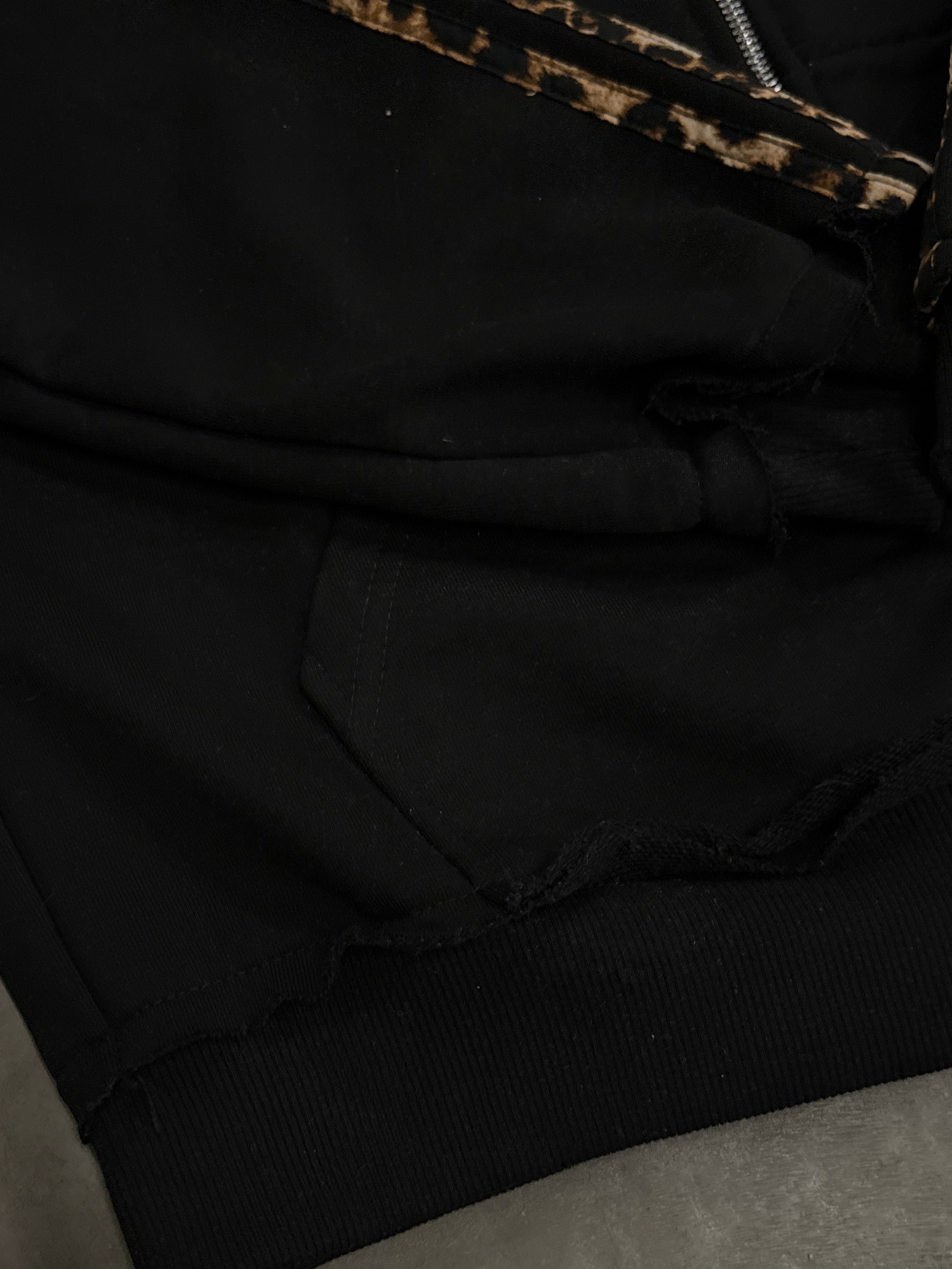 GLAMOUR ZIP HOODIE BLACK