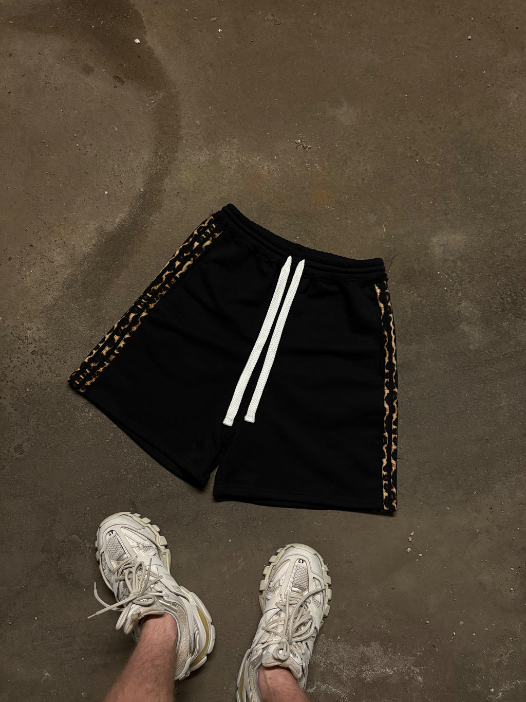 GLAMOUR TRACK SHORTS Long — Gray