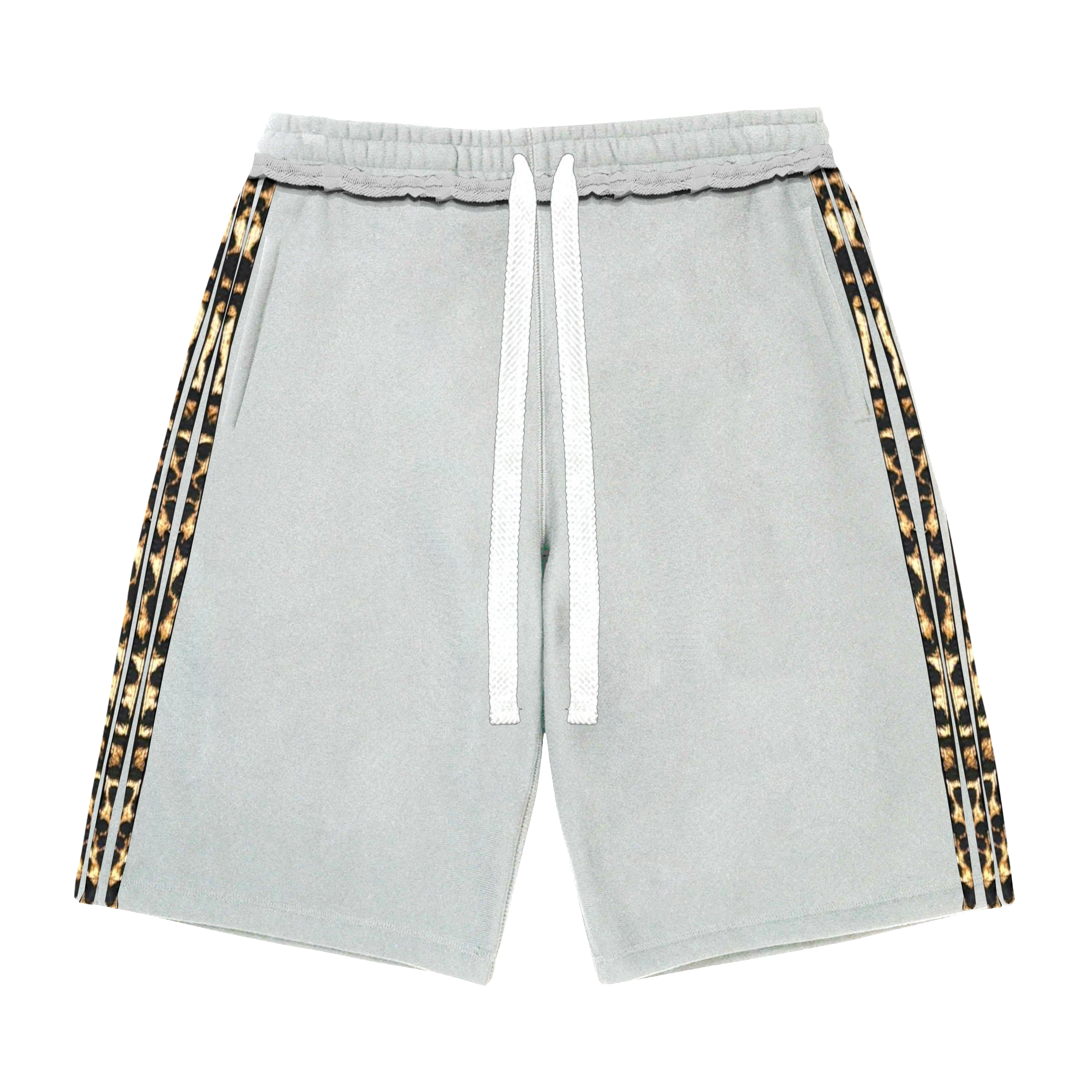 GLAMOUR TRACK SHORTS Long — Gray